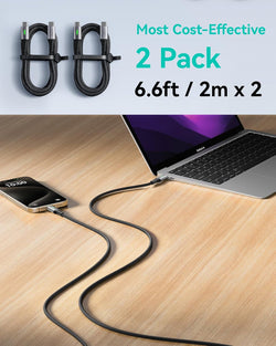 Image of charging 2 Pack 100W USB-C to USB-C Cable (2M)