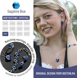 Image of Leafael Infinity Love Heart Necklace Birthstone Necklace for Women