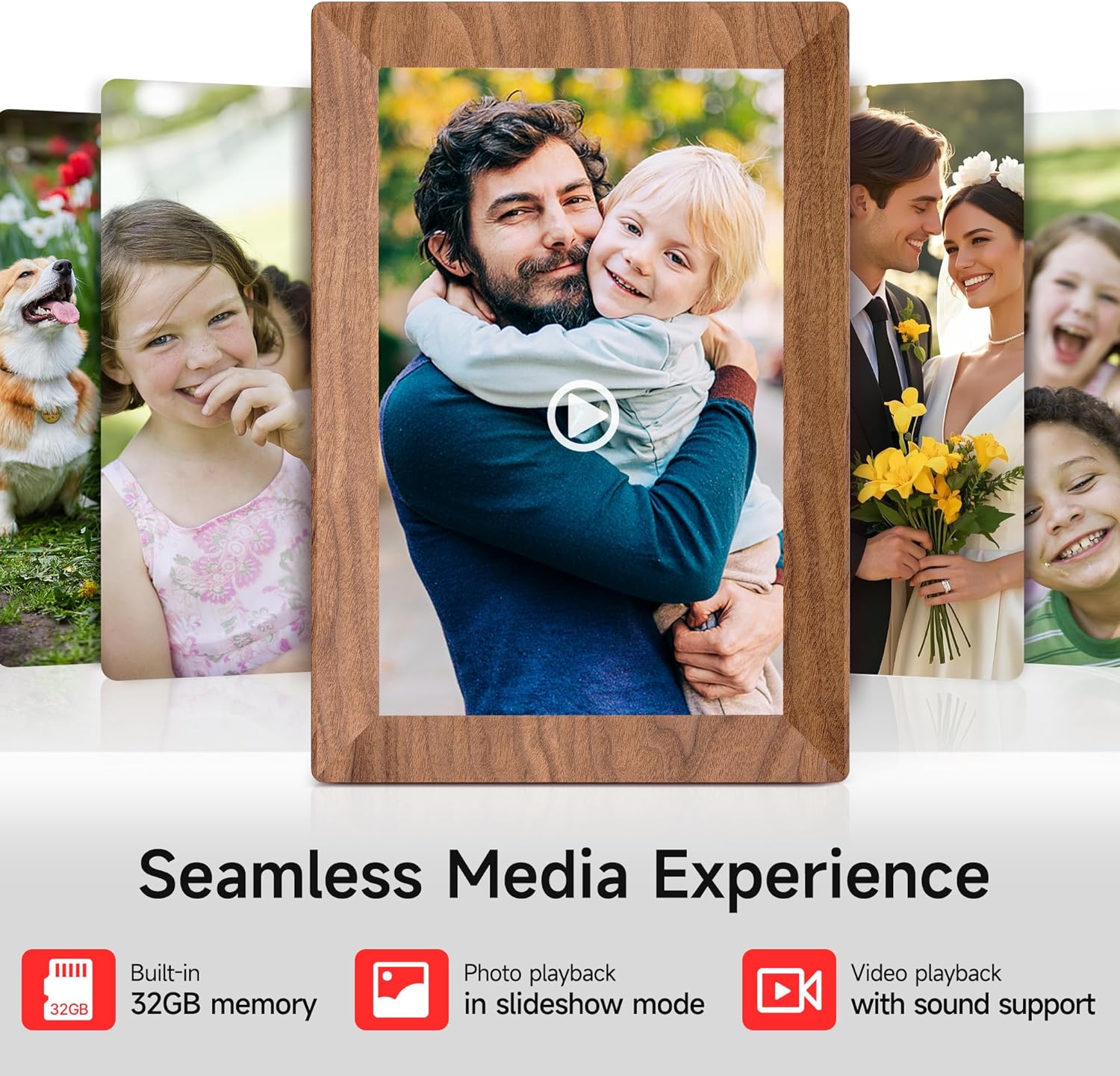 Frameo 15.6-Inch WiFi Digital Photo Frame – 1920x1080 Full HD, 32GB Memory, Touchscreen Display