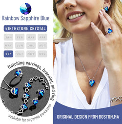 Image of Leafael Infinity Love Heart Necklace Birthstone Necklace for Women