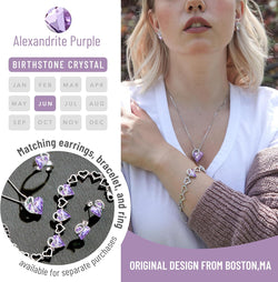 Image of Leafael Infinity Love Heart Necklace Birthstone Necklace for Women