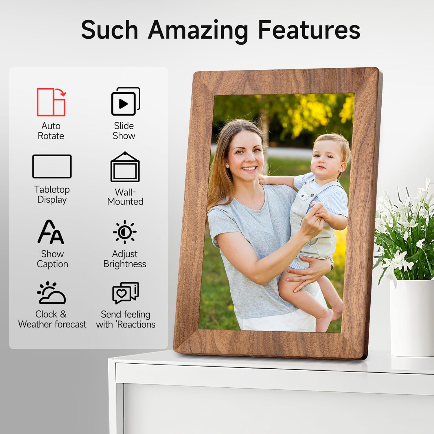 Frameo 15.6-Inch WiFi Digital Photo Frame – 1920x1080 Full HD, 32GB Memory, Touchscreen Display