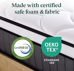 Image of Zinus Queen Mattress – 30cm iCoil Pocket Spring Eurotop | Comfort Quilting Foam