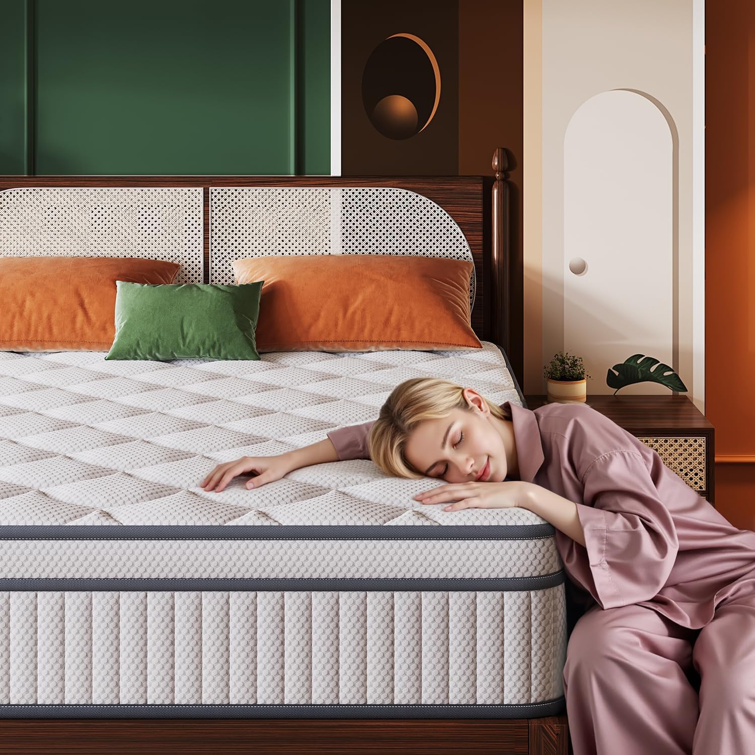 Queen Mattress – 26cm Gel Memory Foam Hybrid Mattress in a Box | Medium Firm Support | Pressure Relief & Motion Isolation