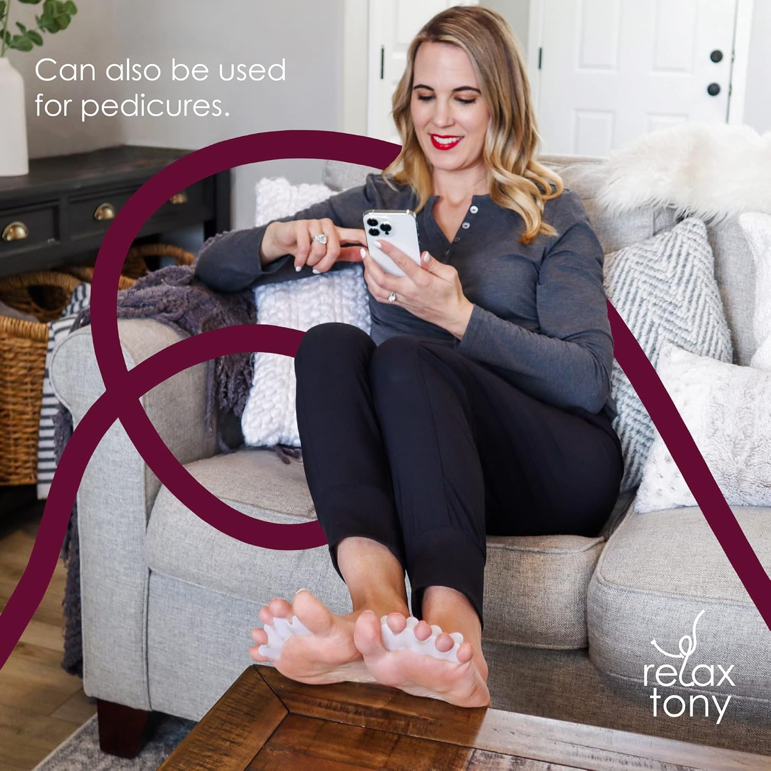 Natural Toe Correction, Bunion Relief & Pedicure Spacers | Ideal for Fitness, Yoga & Wellness