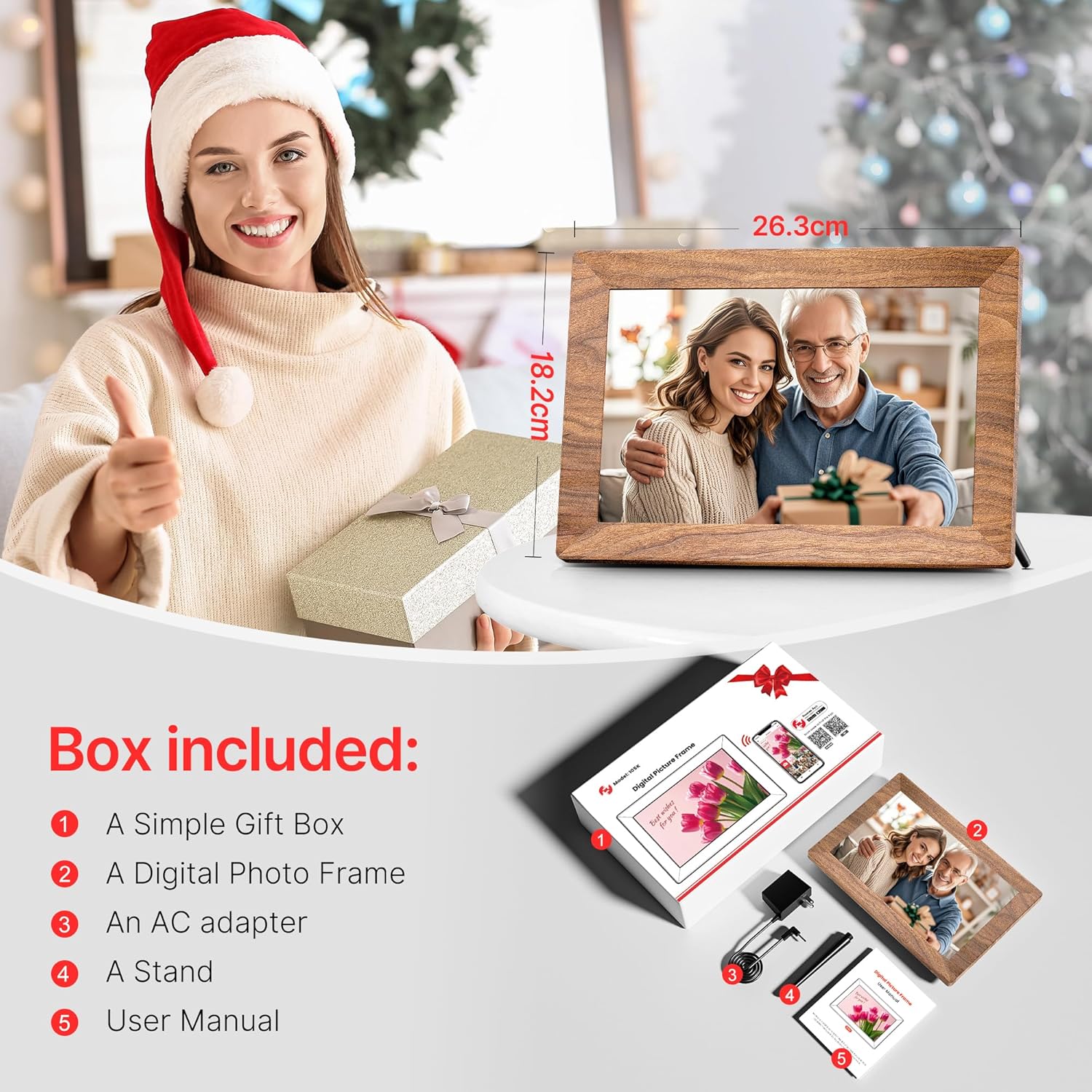 Frameo 15.6-Inch WiFi Digital Photo Frame – 1920x1080 Full HD, 32GB Memory, Touchscreen Display