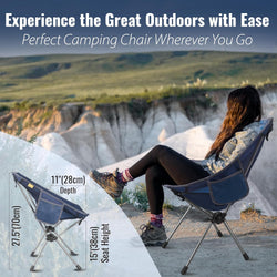 Image of Folding Camping Chair – 7075 Aluminium Frame, Ripstop Fabric, Quick Setup, 136kg Support