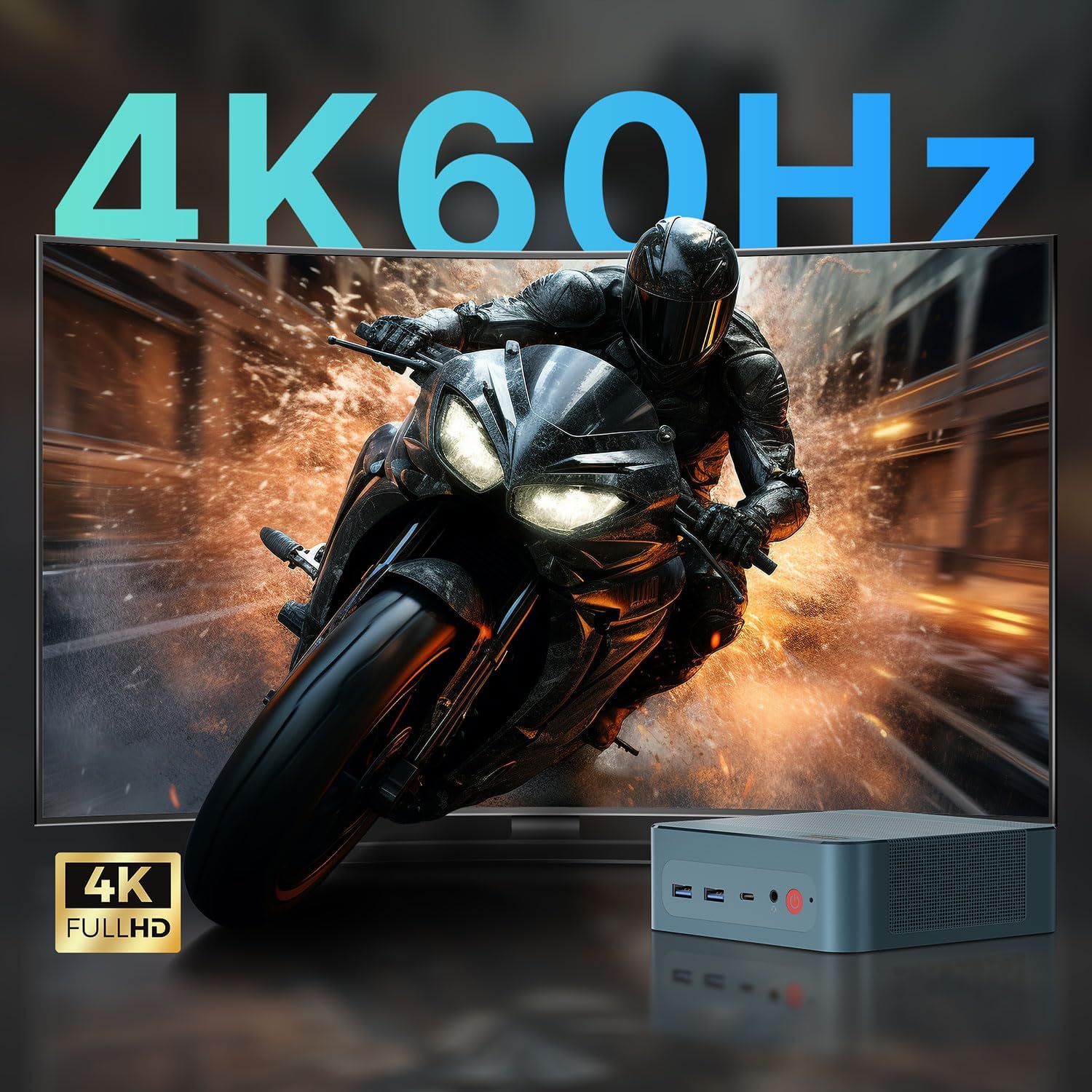 E4 Mini PC – AMD Ryzen 5 3550H | 16GB RAM, 1TB NVMe SSD | Triple Display Support