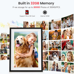 Image of Frameo 15.6-Inch WiFi Digital Photo Frame – 1920x1080 Full HD, 32GB Memory, Touchscreen Display