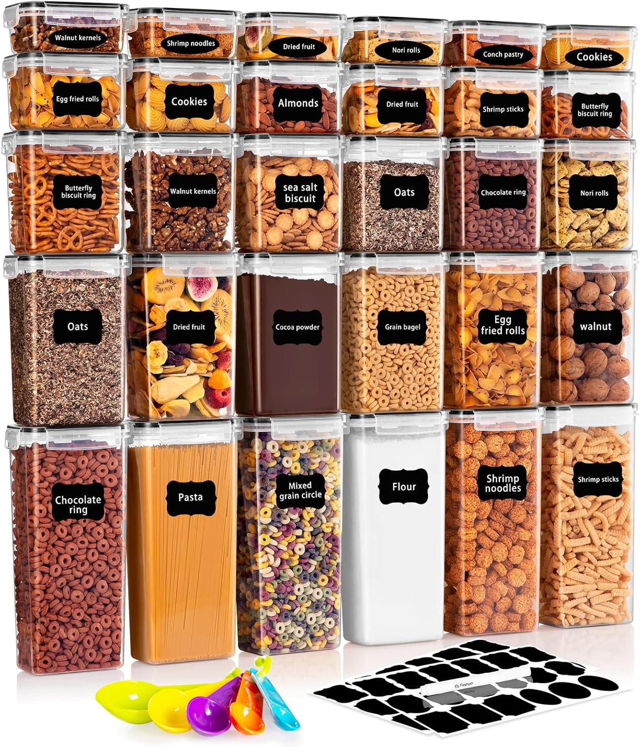 Feshory 42 Pack Airtight Food Storage Container Set