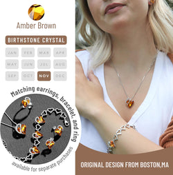 Image of Leafael Infinity Love Heart Necklace Birthstone Necklace for Women