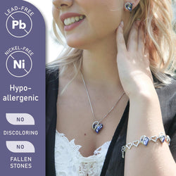 Image of Leafael Infinity Love Heart Necklace Birthstone Necklace for Women