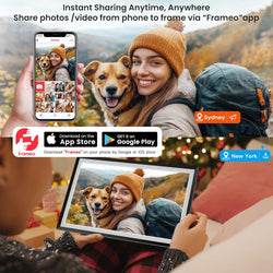 Image of Frameo 15.6-Inch WiFi Digital Photo Frame – 1920x1080 Full HD, 32GB Memory, Touchscreen Display