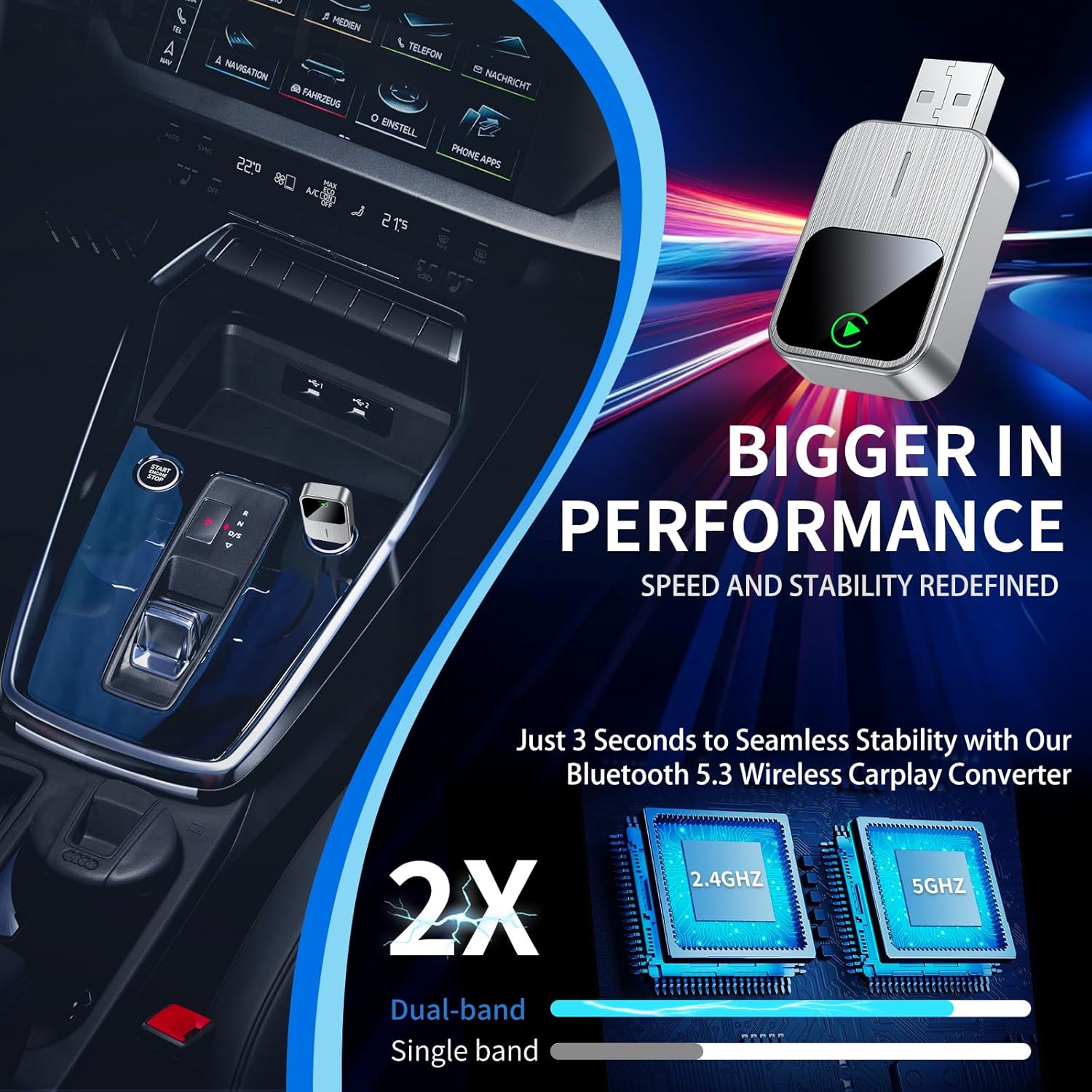 Wireless CarPlay Adapter – Plug & Play,