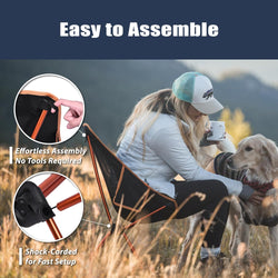 Image of Folding Camping Chair – 7075 Aluminium Frame, Ripstop Fabric, Quick Setup, 136kg Support