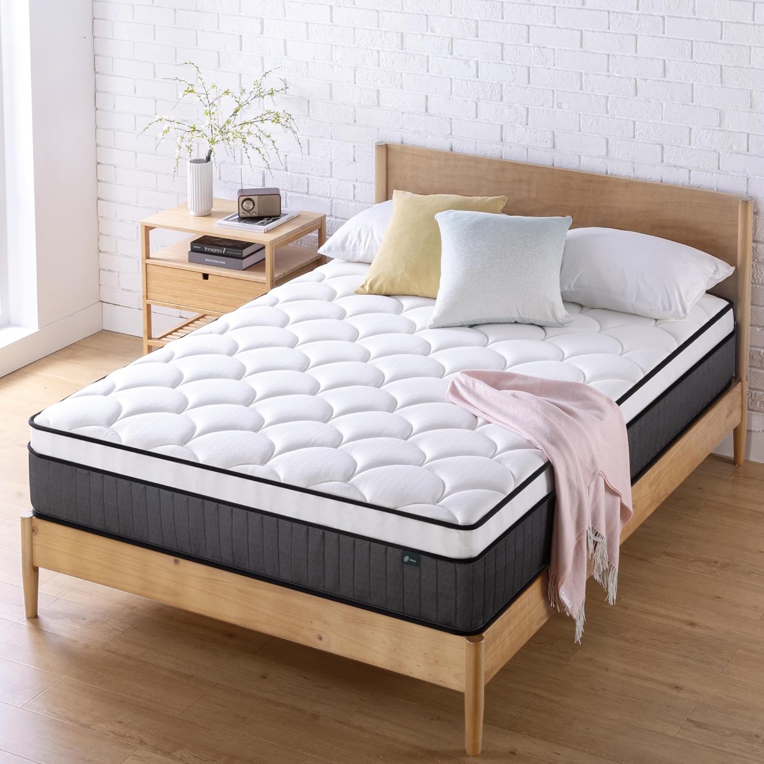 Zinus Queen Mattress – 30cm iCoil Pocket Spring Eurotop | Comfort Quilting Foam