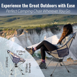 Image of Folding Camping Chair – 7075 Aluminium Frame, Ripstop Fabric, Quick Setup, 136kg Support