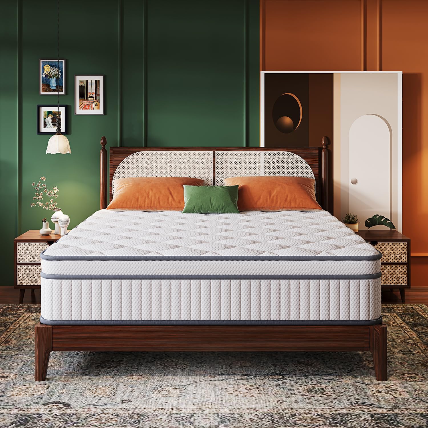 Queen Mattress – 26cm Gel Memory Foam Hybrid Mattress in a Box | Medium Firm Support | Pressure Relief & Motion Isolation