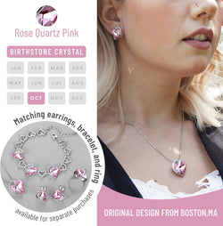 Image of Leafael Infinity Love Heart Necklace Birthstone Necklace for Women