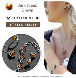 Image of Leafael Infinity Love Heart Necklace Birthstone Necklace for Women