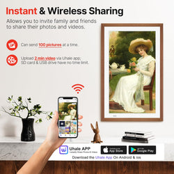 Image of Frameo 15.6-Inch WiFi Digital Photo Frame – 1920x1080 Full HD, 32GB Memory, Touchscreen Display
