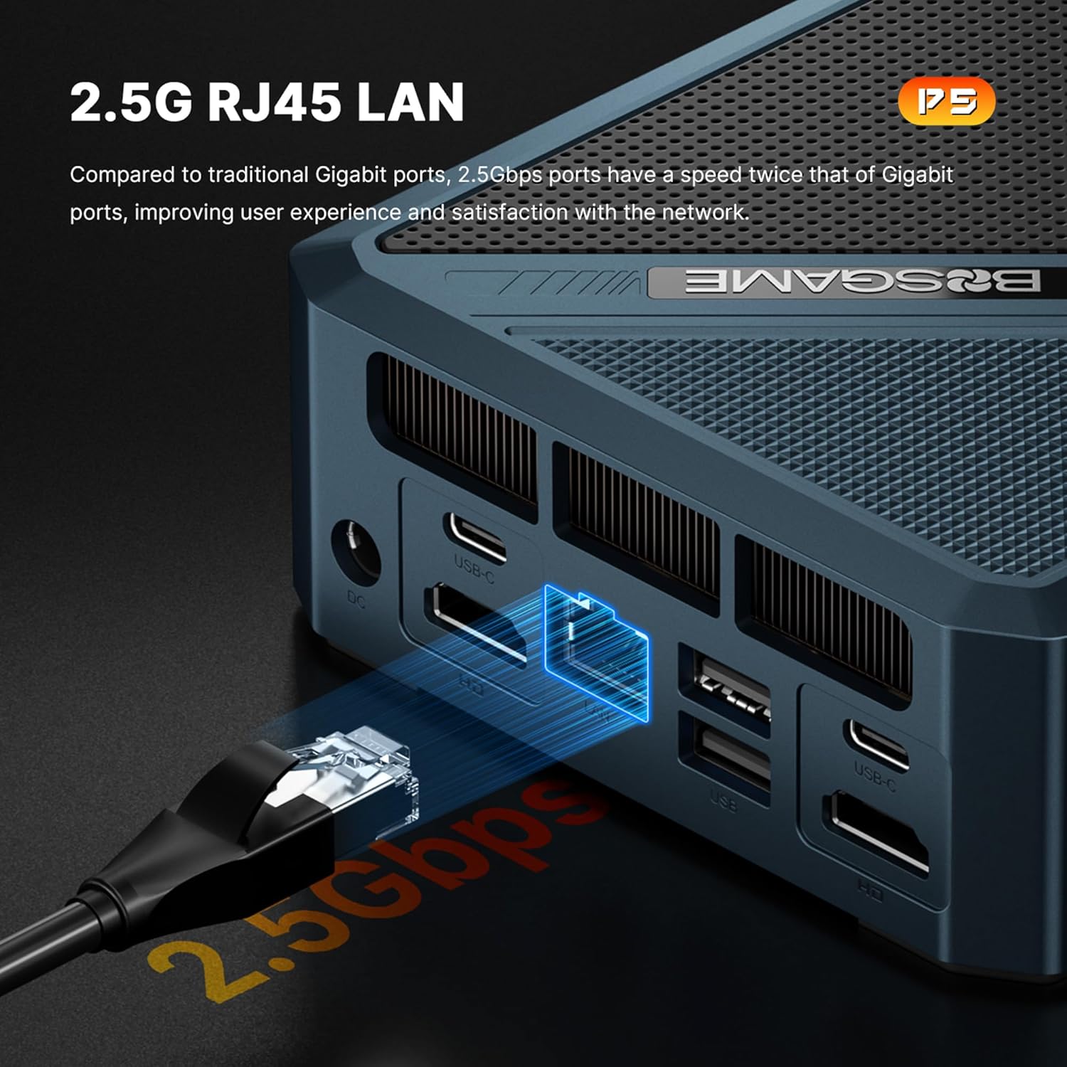 E4 Mini PC – AMD Ryzen 5 3550H | 16GB RAM, 1TB NVMe SSD | Triple Display Support