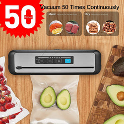 Image of Vacuum Sealer Automatic Sealing Machine – Dry & Moist Modes, Built-in Cutter, Easy Cleaning, Stainless Steel Panel