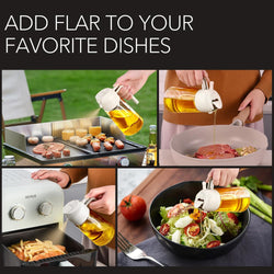 Image of Olive Oil Dispenser, 2 in 1 Oil Sprayer for Cooking
