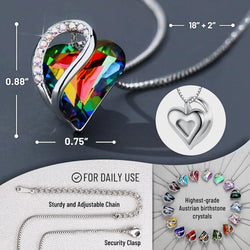 Image of Leafael Infinity Love Heart Necklace Birthstone Necklace for Women
