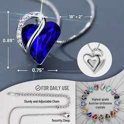 Image of Leafael Infinity Love Heart Necklace Birthstone Necklace for Women