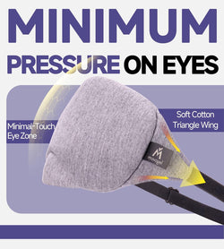 Image of Mavogel Cotton Sleep Eye Mask – Adjustable Light Blocking Eye Cover with Nose Bridge & Travel Pouch (Black)