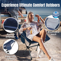 Image of Folding Camping Chair – 7075 Aluminium Frame, Ripstop Fabric, Quick Setup, 136kg Support