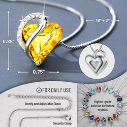 Image of Leafael Infinity Love Heart Necklace Birthstone Necklace for Women