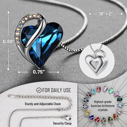 Image of Leafael Infinity Love Heart Necklace Birthstone Necklace for Women