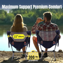 Image of Folding Camping Chair – 7075 Aluminium Frame, Ripstop Fabric, Quick Setup, 136kg Support