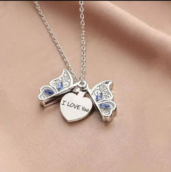 Image of 1pc i love you Openable Butterfly Necklace