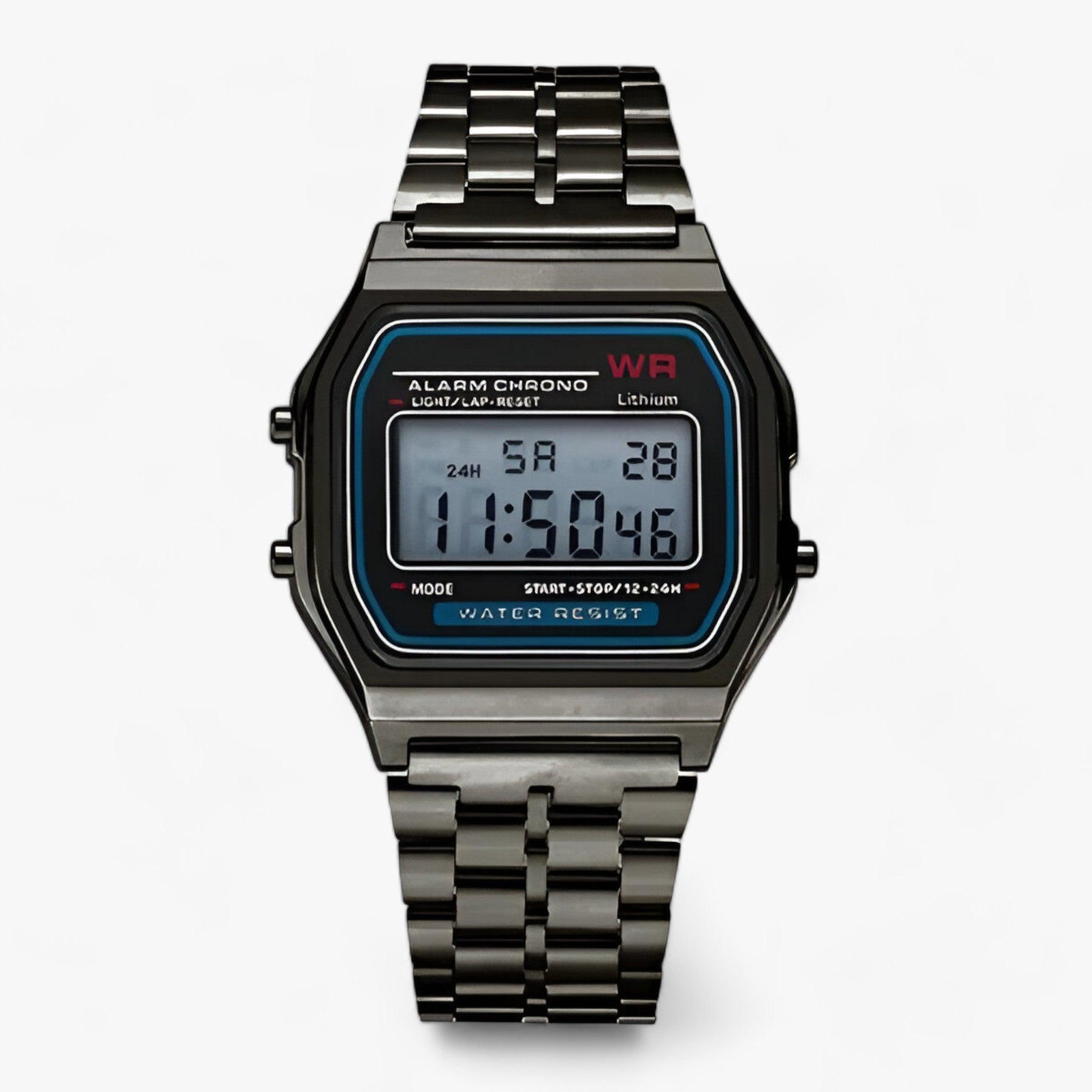 Digital Wristwatch with Square Dia