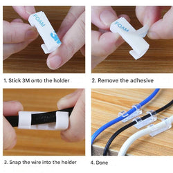 Image of Finisher wire clamp Self-Adhesive Cable Organizer for Home & Office