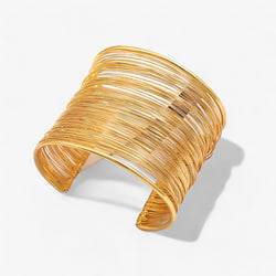 Image of Gold Plated Layered Wire Bracelet