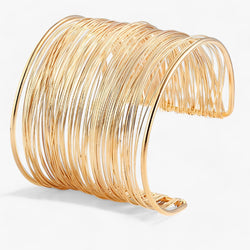 Image of Gold Plated Layered Wire Bracelet