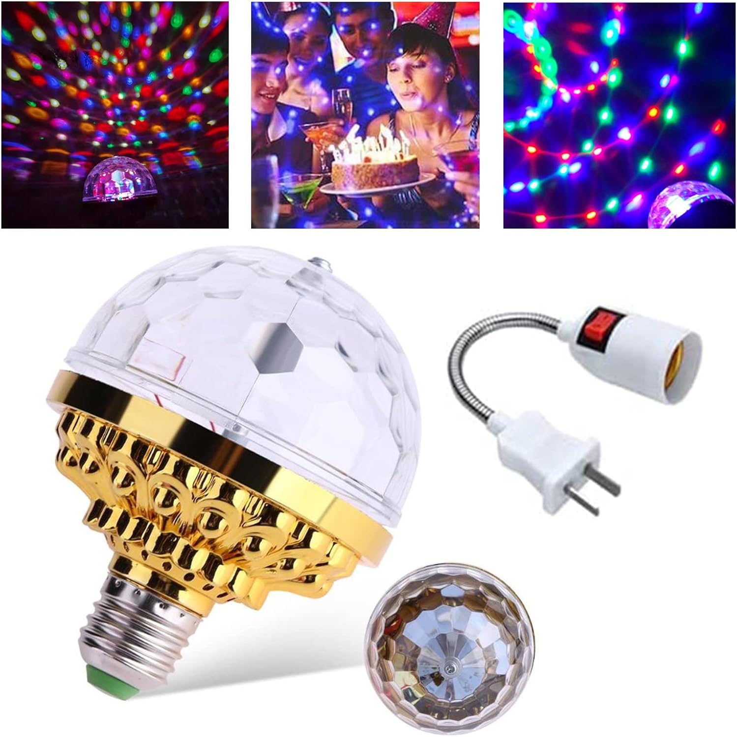 Automatic Rotating LED Party Light with Multicolour Effects
