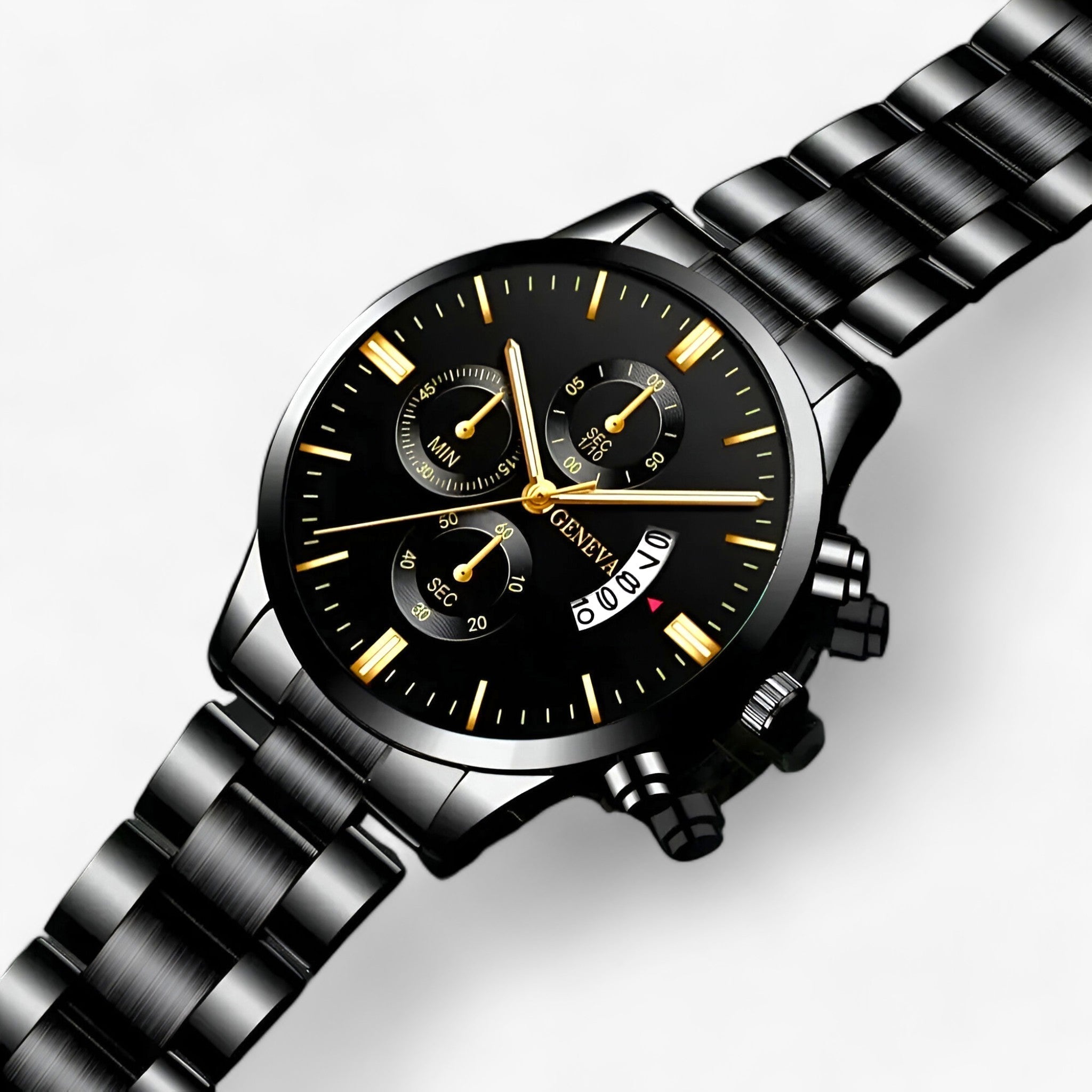 Black Quartz Men's Watch - Caspian
