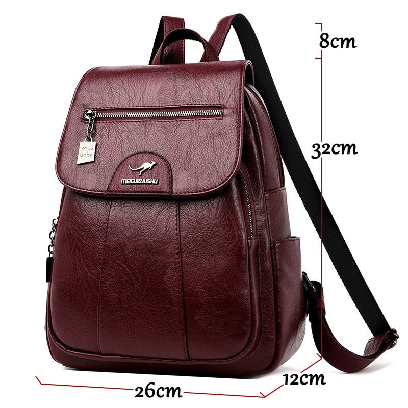 Luxe Leather Backpack – Timeless Elegance for the Modern Woman