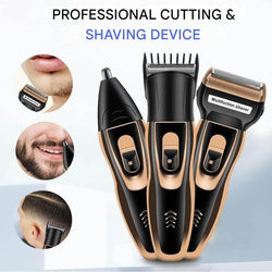 Image of 3-in-1 Grooming Trimmer – Beard, Nose Hair & Shaving Tool