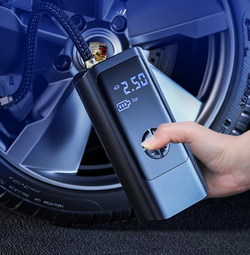 Image of 150 PSI Portable Air Compressor – Dual Power, Digital Display & LED Light