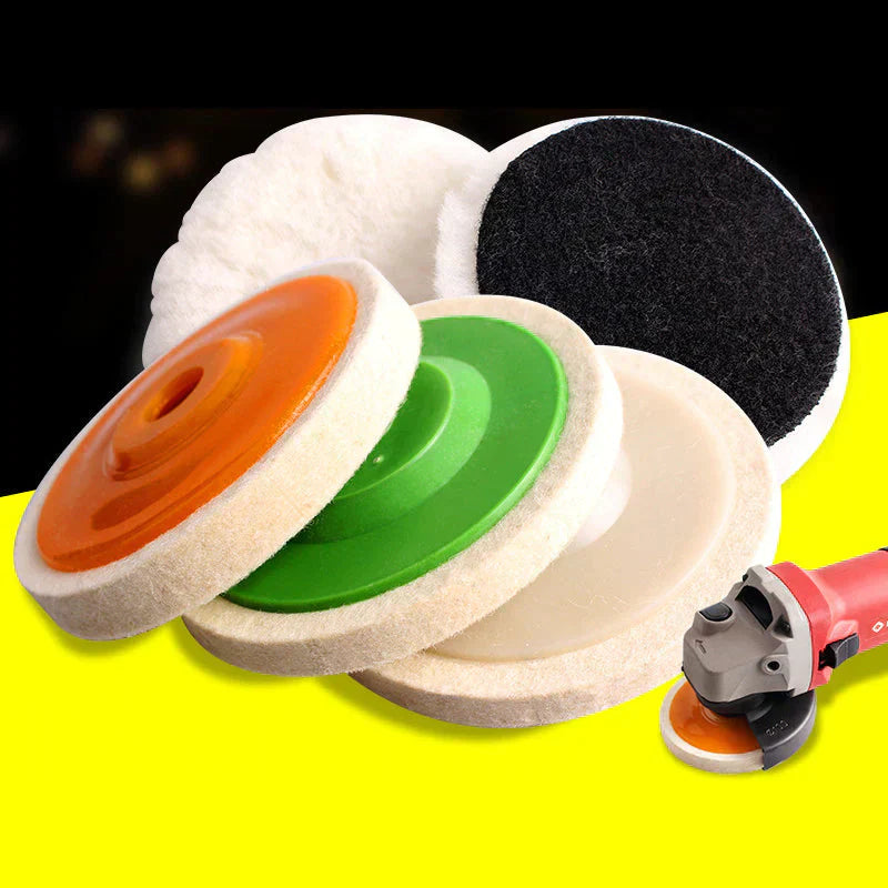 Professional Wool Polishing Disc Set – Scratch-Free, Multi-Surface Use (3-Pack)