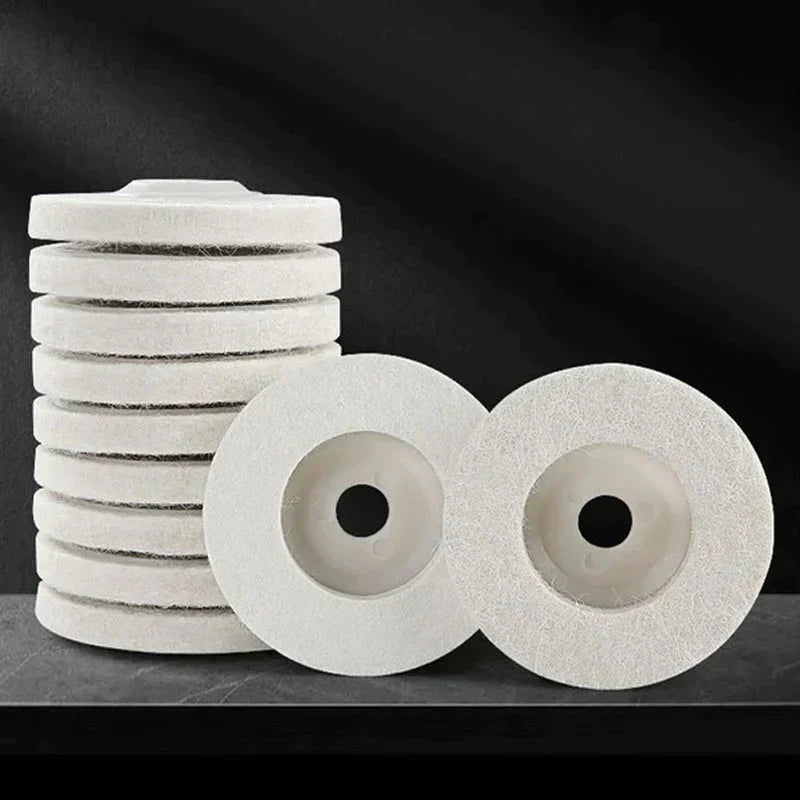 Professional Wool Polishing Disc Set – Scratch-Free, Multi-Surface Use (3-Pack)