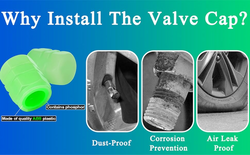 Image of LED Glow-in-the-Dark Valve Caps – Style & Safety for Your Wheels