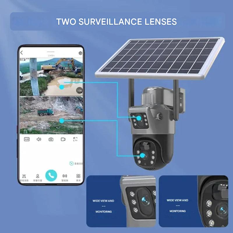 Wireless 4K Security Camera with Solar Panel 4k dual guard