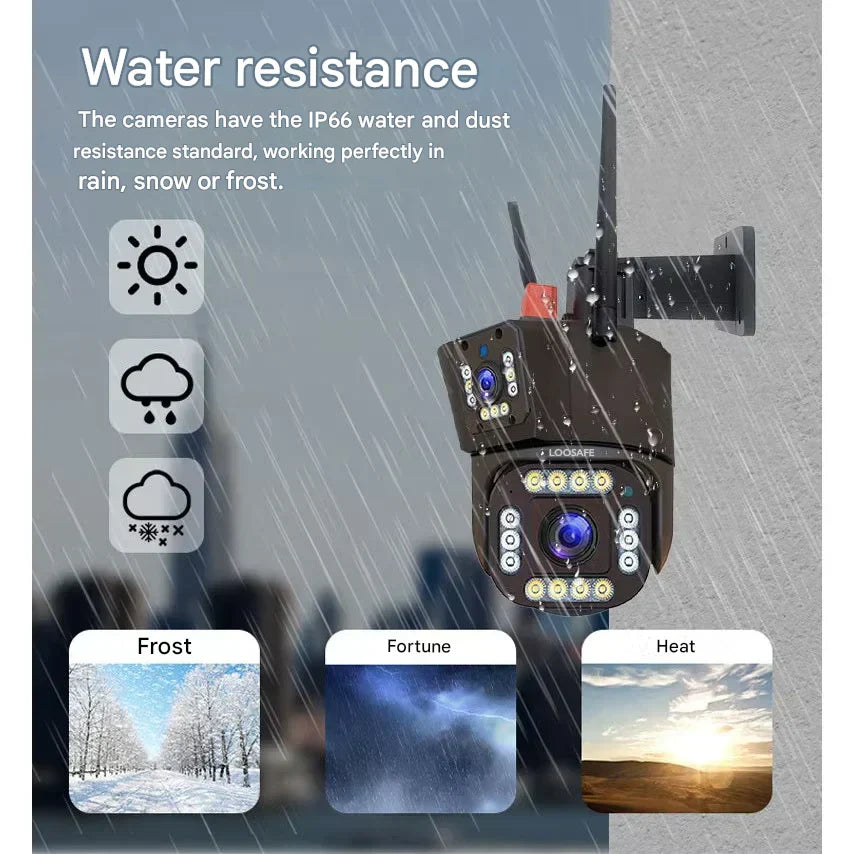 Wireless 4K Security Camera with Solar Panel 4k dual guard
